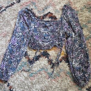 Floral Long Sleeve Women's Top